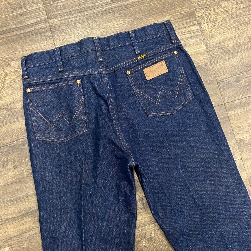 Vintage Wrangler‎ Cowboy Cut Slim Fit Jeans Men Size 35x32 Western Rodeo Dark